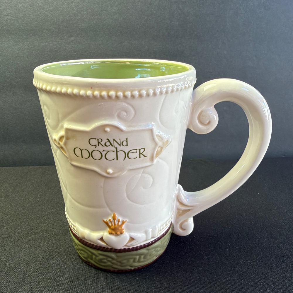 Grasslands Road Grandmother Irish Blessing Mug 16oz Ceramic Claddagh Celtic Knot